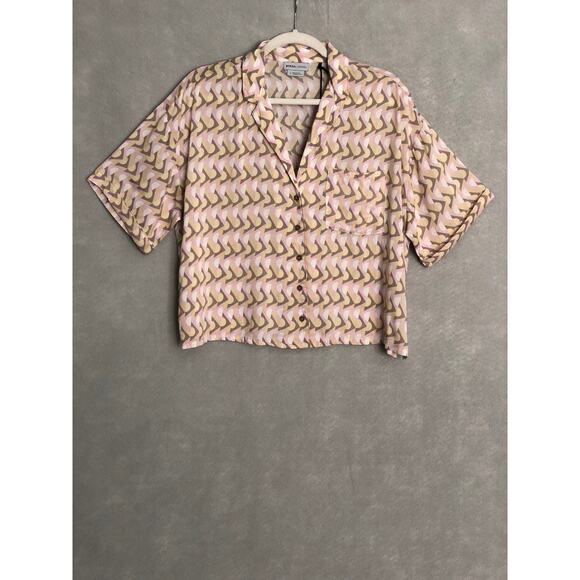 prAna Women's Large Iguala Top in Willow Retro Geo NEW - Picture 1 of 6